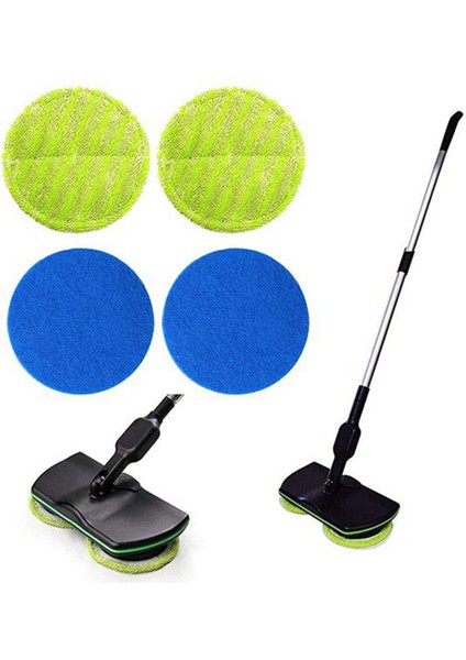 2 Takım Ad-Yedek Ped Akülü Elektrikli Döner Paspas Süpürgesi Kablosuz Elektrikli Döner Paspas Yedek Scrubber Pad (Yurt Dışından)