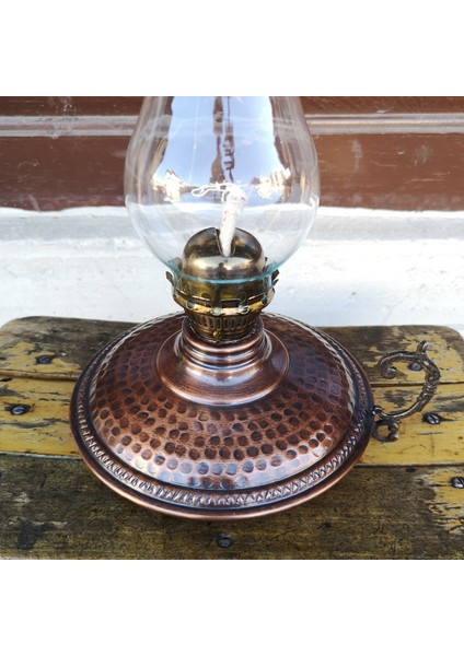 Bakır Gaz Lambası Eskitme Büyük Boy El Yapımı Bakır Kandil indirimleri