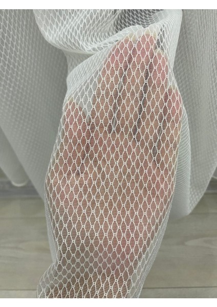 Modern Dokulu Petekli Ekru Renkli 1/3 Sık Pileli Tül Perde modelleri