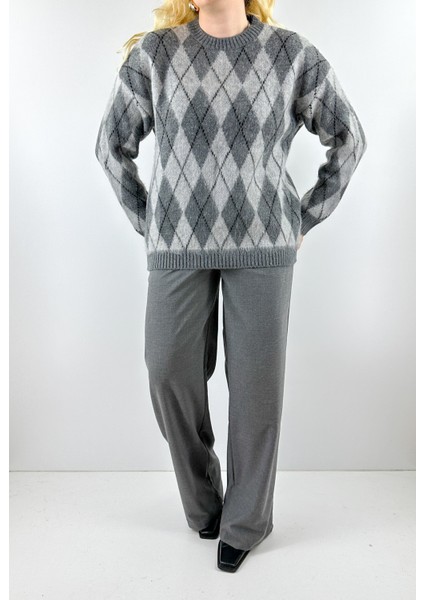 Baklava Desenli Yünlü Kazak fırsatları