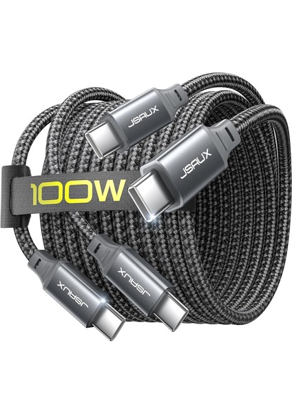 100W Süper Hızlı Usb C - Usb C Kablosu Type-C Hızlı Şarj Kablosu