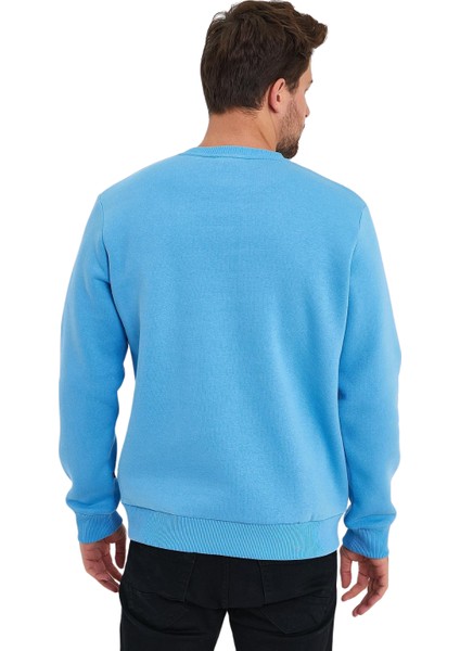 Erkek Basılı Şardonlu Sıfır Yaka Sweat modelleri