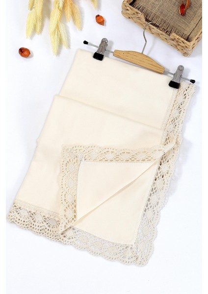 Kız Bebek Çift Katlı Natural Dantelli Lüks Penye Battaniye STL6700 fiyatları