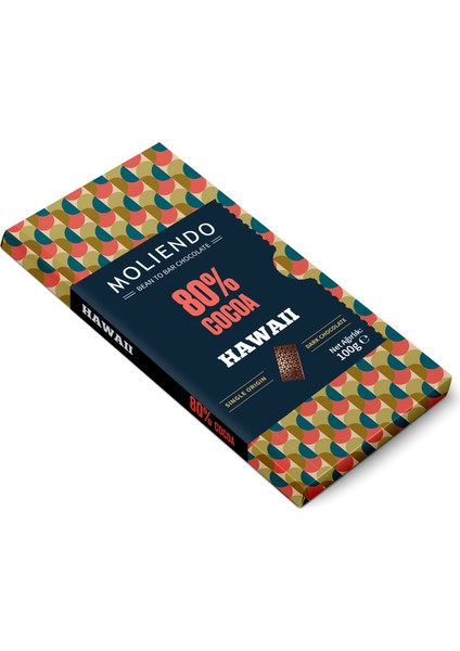 Moliendo Hawaii %80 Kakao Premium Tablet Çikolata 100 g