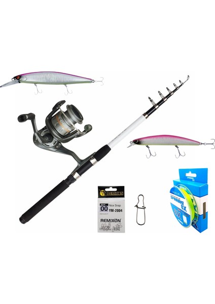 Okuma REVENGER-40FD + Dam Nova Expedition 2.40CM 20-40GR 6 Parça Spin Olta Seti