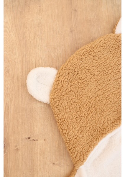 Kız Erkek Bebek Kahverengi Peluş Lüks Anakucağı Kundak STL6786 fırsatları