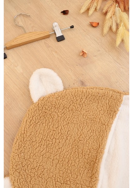 Kız Erkek Bebek Kahverengi Peluş Lüks Anakucağı Kundak STL6786 indirimleri