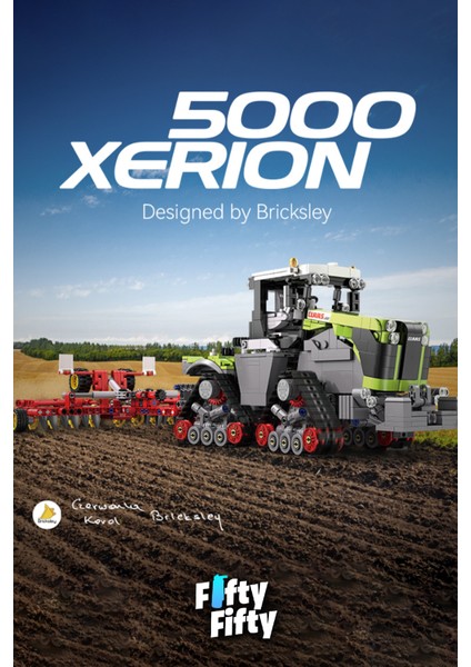 Cada Claas Xerıon 5000 -C65012W (1336 Parça) Profesyonel Oyuncak Yapım Seti