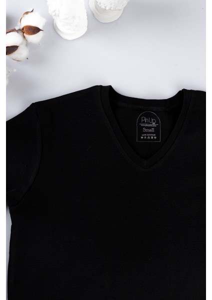 Pamuklu Kısa Kollu V Yaka T-Shirt/fanila fiyatları