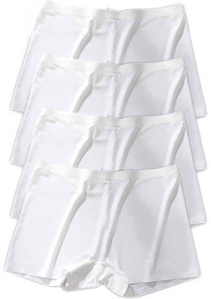 4 Adet Kadın Dikişsiz Görünmez Iz Yapmaz Mini Şort Boxer Beyaz fiyatları