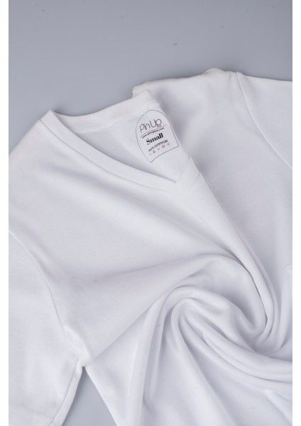 Pamuklu Kısa Kollu V Yaka T-Shirt/fanila fiyatları