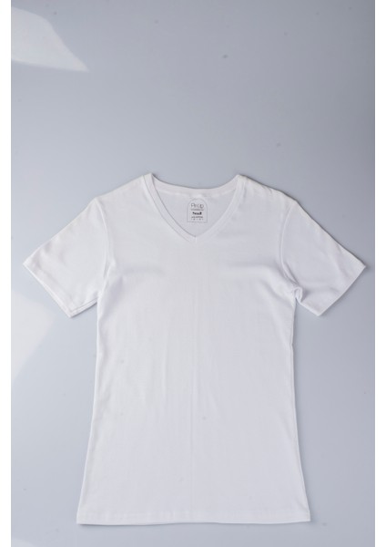 Pamuklu Kısa Kollu V Yaka T-Shirt/fanila