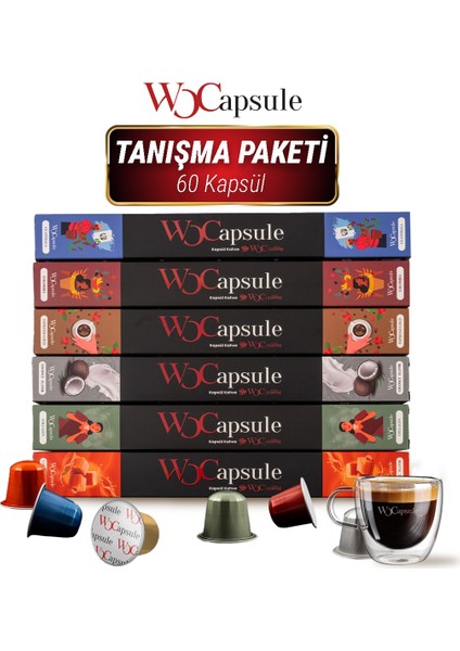 Nespresso Uyumlu Kapsül Kahve 60'li Tanışma Paketi