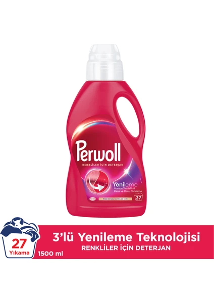 Hassas Bakım Sıvı Çamaşır Deterjanı Renkli Yenileme 1500 ml