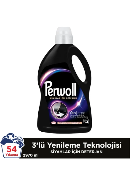 Geliştirilmiş Siyah Sıvı Çamaşır Deterjanı  2970 ml