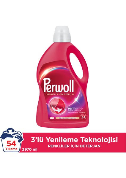 Geliştirilmiş Renkli Sıvı Çamaşır Detarjanı 2970 ml