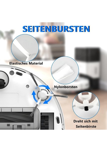 Dreame Robot Vakum Ana Yan Fırça Filtresi Paspas Bezi Toz Torbaları (Yurt Dışından)