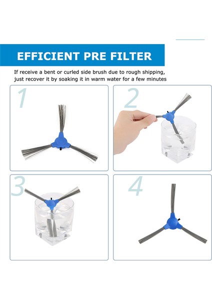 Eufy 11S Için Yedek Parçalar Ana Fırça Yan Fırçaları Hepa Filtreleri (Yurt Dışından)