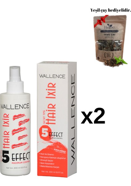 Saç Bakım İksir 5 Etki 2'li Set Nemlendirici Sprey Tüm Saçlar İçin Özel Formül