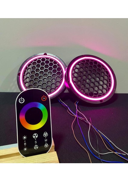 16 cm Dokunmatik Kumandalı Neon Işıklı Midrange Hoparlör Kapağı 1 Takım (2 Adet) fiyatları