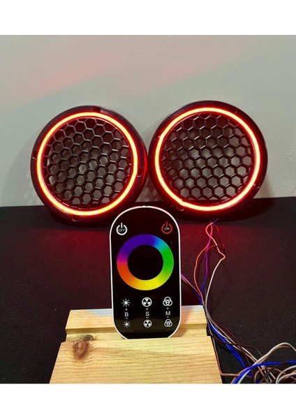 16 cm Dokunmatik Kumandalı Neon Işıklı Midrange Hoparlör Kapağı 1 Takım (2 Adet) fırsatları