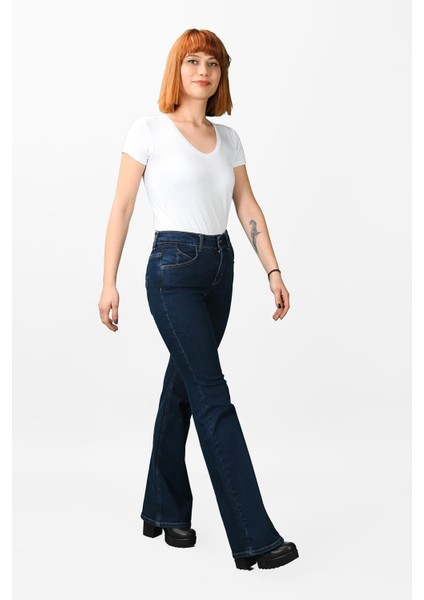 Kadın Çan Paça Kot Pantolon