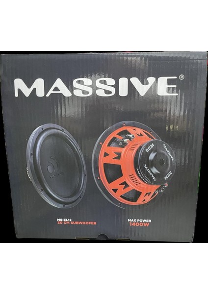 MS-ZL12 30 cm Subwoofer Bas 1400 Watt Maximum Power 500 Watt Rms Power indirimleri