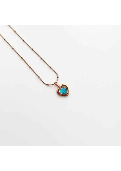 Blue Heart Steel Necklace | Çelik Kolye
