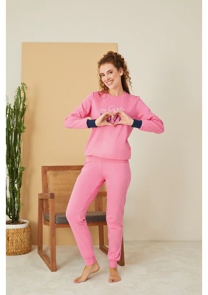 Baskı Detaylı Kadın Pijama Takımı 3105