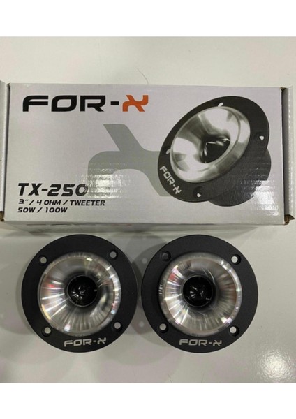 Forx TX-250 Tweeter 100WAT 50 Rms Iki Adet