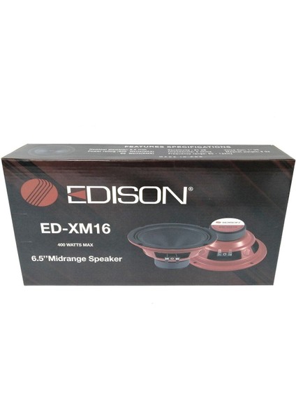 Edison Ed XM16 Midrange Oto Hoparlör 16 cm 400W Maksimum 80W Rms modelleri