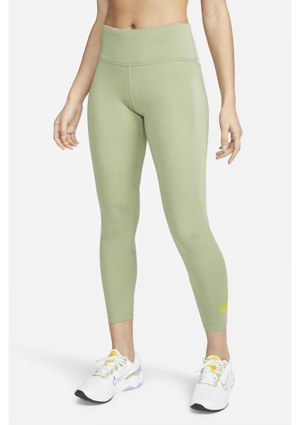 Dri Fit Fast Mid Rise 7/8 Running 3 Cepli Kadın Tayt Yeşil