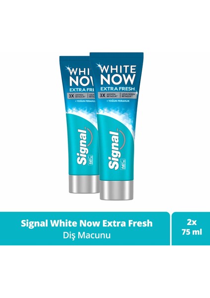 White Now Diş Macunu Extra Fresh Yoğun Ferahlık 75 ml X2