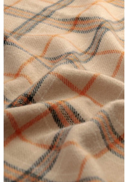 Bej Turuncu Desenli Kışlık Şal fırsatları