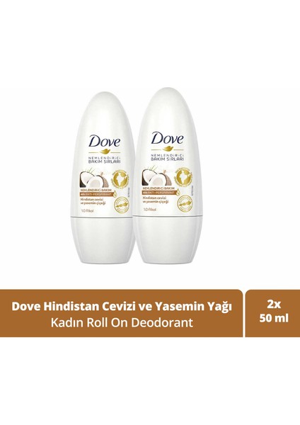 Kadın Roll On Deodorant Hindistan Cevizi ve Yasemin Çiçeği 50ML X2