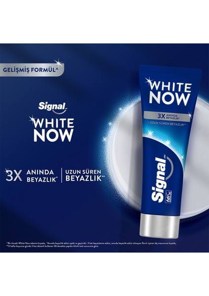 White Now Diş Macunu Original Uzun Süren Beyazlık 75 ml X2