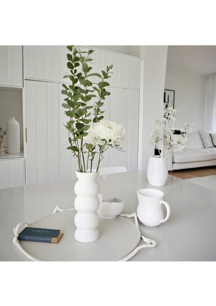 20 cm Sade Zarif Bohem Beyaz Iskandinav Tarzı Trend Vazo fiyatları