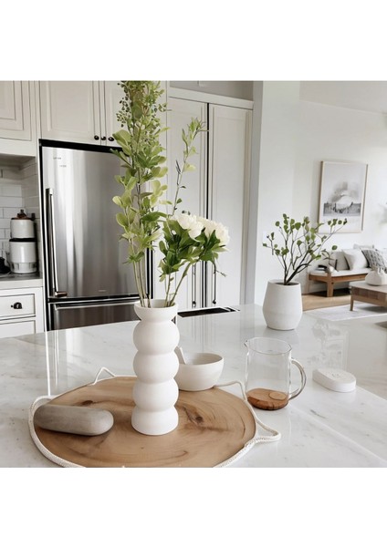 20 cm Sade Zarif Bohem Beyaz Iskandinav Tarzı Trend Vazo fırsatları
