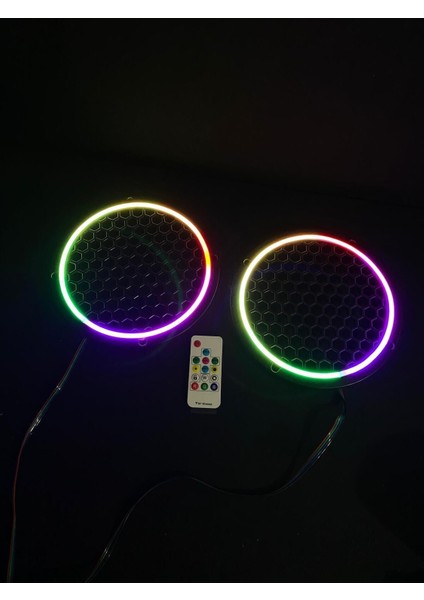 Pixel Kayar LED Midrange Kapağı 1 Takım 20 cm 2 Adet Pixel Kayar LED Kapak + Kumanda Modül