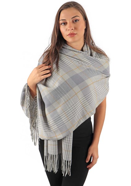 Gri Füme Desenli Kışlık Şal fiyatları