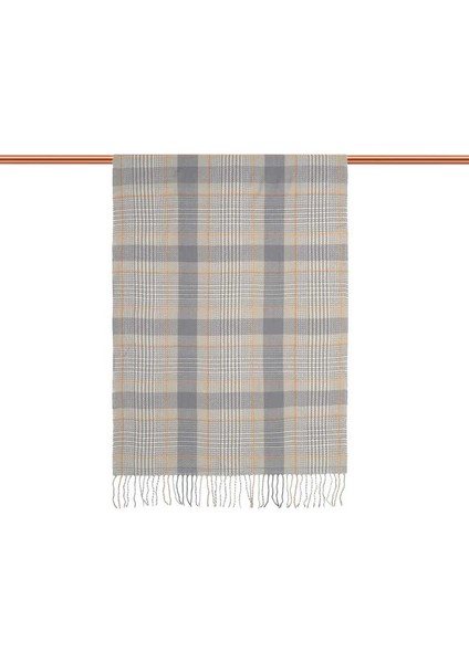 Gri Füme Desenli Kışlık Şal modelleri