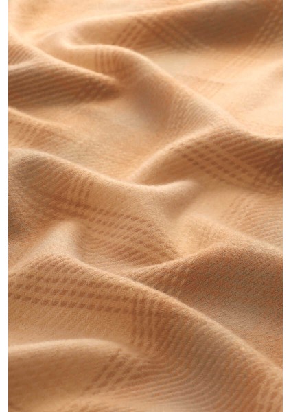 Bej Camel Desenli Kışlık Şal fırsatları