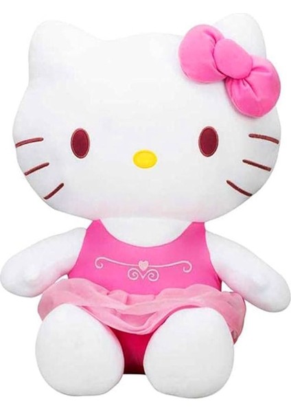 Pelüş OT180201-B Hello Kitty Pembe Elbiseli Kurdeleli 50 cm