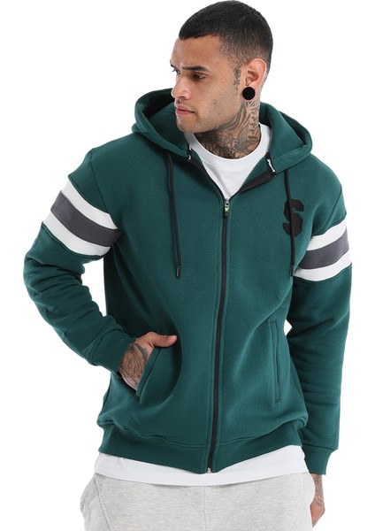 Munich Erkek Yeşil Günlük Stil Sweatshirt 24KE031-YSL fırsatları