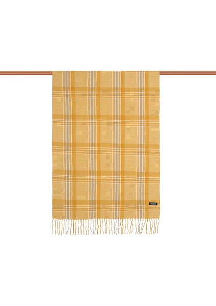 Hardal Turuncu Desenli Kışlık Şal modelleri