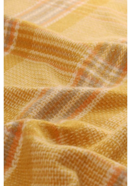 Hardal Turuncu Desenli Kışlık Şal fırsatları