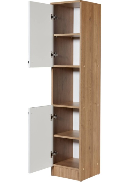 2 Kapaklı ve Raflı Çok Amaçlı Dolap - Sepet / Beyaz - 35 cm fırsatları