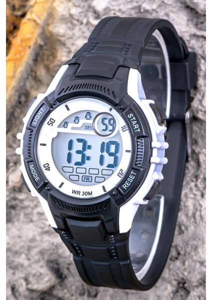 3 Atm Su Geçirmez Kız / Erkek Çocuk Kol Saati Alarmlı Işıklı Kronometre Unisex ST-304395
