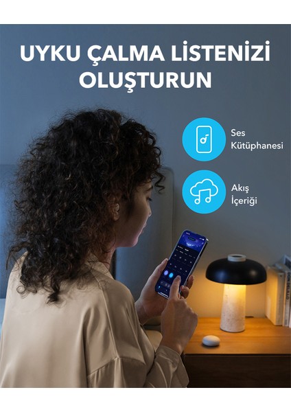 Soundcore Sleep A20 Bluetooth Kulak İçi Uyku Kulaklıkları - Krem - A6611 (Anker Türkiye Garantili)