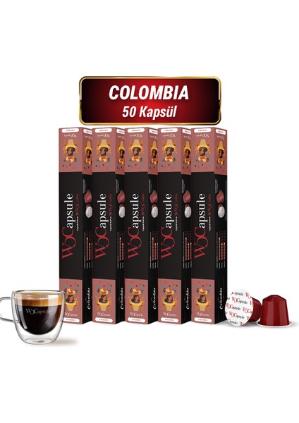 No:3 Colombia Nespresso Uyumlu Kapsül Kahve 50'li Avantaj Paketi